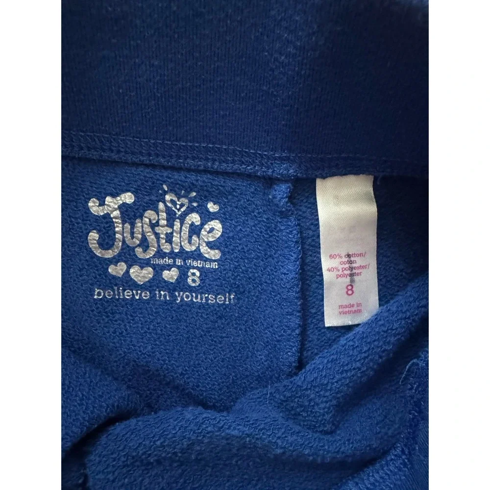 Vintage Justice Shorts Girls 8 Blue DANCE Active Varsity Athleisure Lounge Cozy